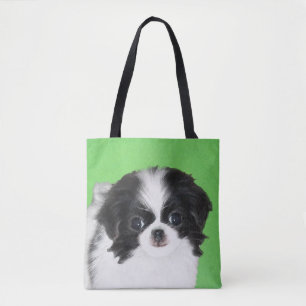 Tote Bag Peinture japonaise de chiot - Art original de chie