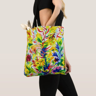 Tote Bag Peinture Jaune Été Ensoleillé