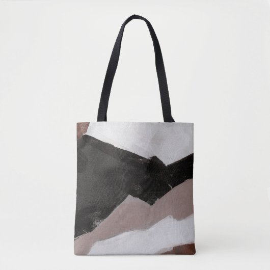 Tote Bag Peinture multimédia mixte, design abstrait minimal (Devant)