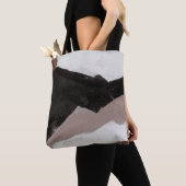 Tote Bag Peinture multimédia mixte, design abstrait minimal (De près)