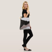 Tote Bag Peinture multimédia mixte, design abstrait minimal (Sur le modèle)