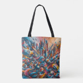 Tote Bag peinture murale graffitis art de rue urbain abstra (Dos)