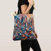 Tote Bag peinture murale graffitis art de rue urbain abstra (De près)