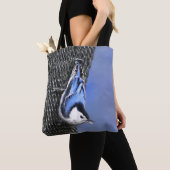 Tote Bag Peinture Nuthatch à poitrine blanche Art original (De près)