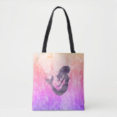 Tote Bag Peinture Ombré de l'impressionniste de sirène (Devant)
