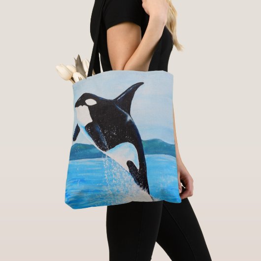 Tote Bag Peinture Orca (De près)