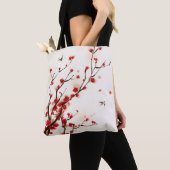 Tote Bag Peinture orientale de style, fleur au printemps 2 (De près)