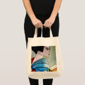 Tote Bag Peinture originale aquarelle représentant une geis (Devant (produit))