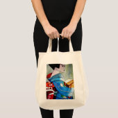 Tote Bag peinture originale d'aquarelle japonaise Geisha (Devant (produit))