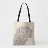 Tote Bag Peinture originale de chien par Retriever de Chesa (Devant)
