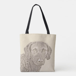 Tote Bag Peinture originale de chien par Retriever de Chesa