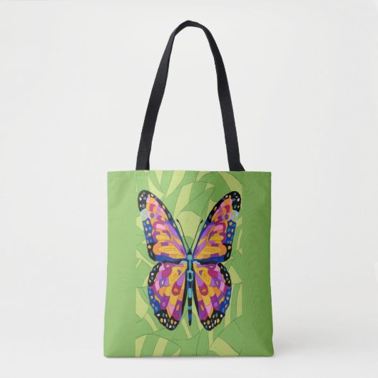 Tote Bag Peinture papillon abstraite (Devant)