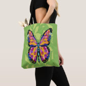Tote Bag Peinture papillon abstraite (De près)