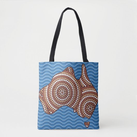 Tote Bag Peinture par points en Australie (Devant)