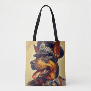 Tote Bag Peinture par Rottweiler rétro