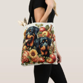 Tote Bag Peinture par Rottweiler rétro (De près)