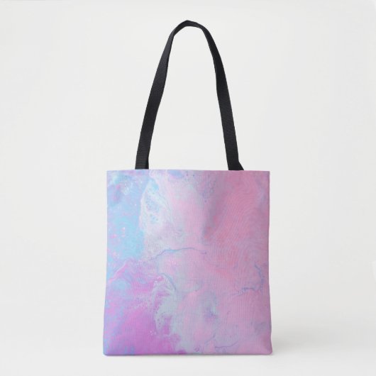 TOTE BAG PEINTURE PASTEL ET BLEU (Devant)