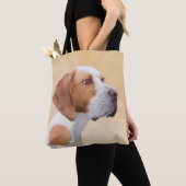 Tote Bag Peinture Pointer - Drôle d'Art Original de Chien (De près)