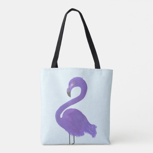 Tote Bag Peinture pourpre de Flamant rose - beaux-arts (Dos)