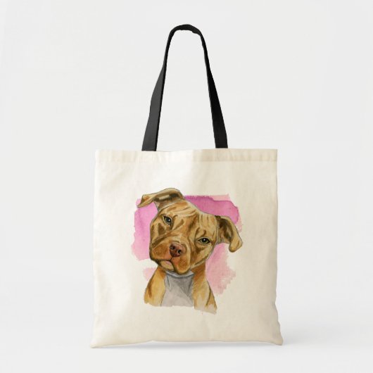 Tote Bag Peinture principale d'aquarelle de chien de (Devant)
