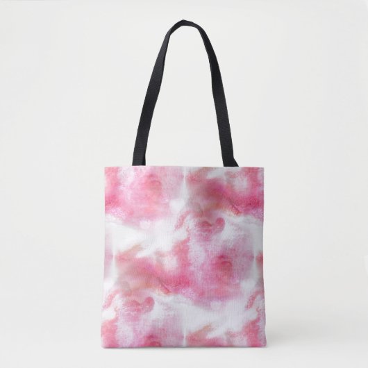 Tote Bag peinture rouge 2 de main d'arrière - plan (Devant)