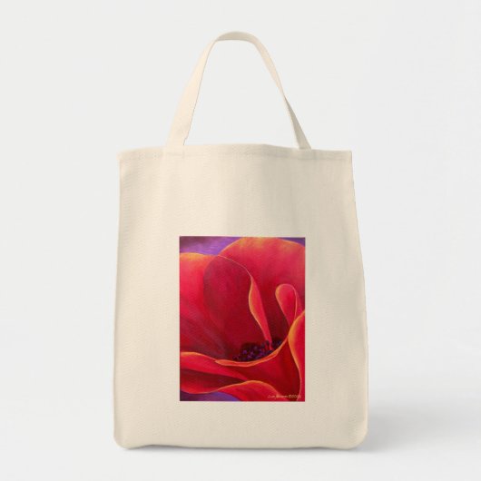 Tote Bag Peinture rouge de fleur de pavot - multi (Devant)