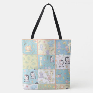 Tote Bag Peinture Safari Animaux