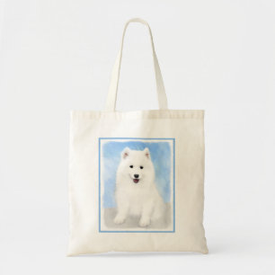 Tote Bag Peinture Samoyed Puppy - Jolie Art Original Chien