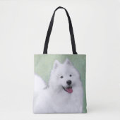 Tote Bag Peinture Samoyée - Cute Original Dog Art (Devant)