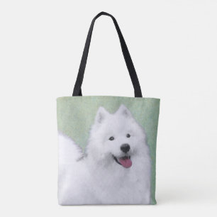 Tote Bag Peinture Samoyée - Cute Original Dog Art