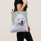Tote Bag Peinture Samoyée - Cute Original Dog Art (De près)