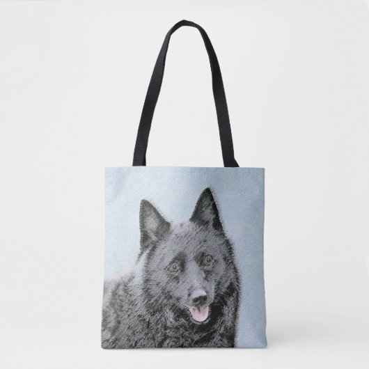 Tote Bag Peinture Schipperke - Cute Original Chien Art (Devant)
