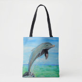 Tote Bag Peinture sur dauphin (Devant)