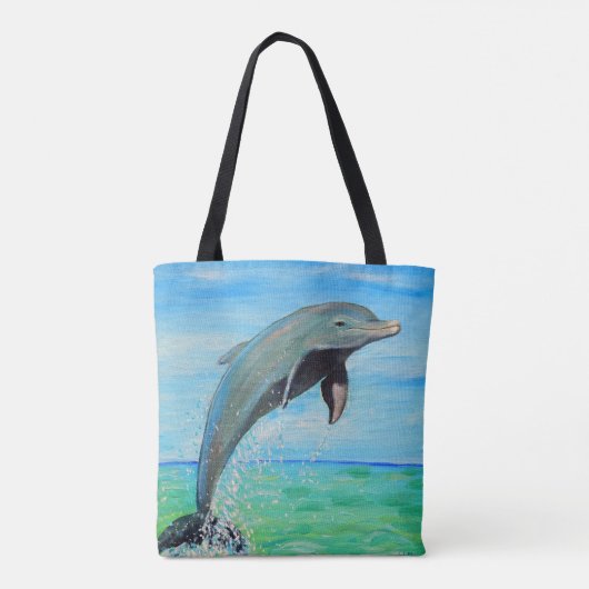 Tote Bag Peinture sur dauphin (Dos)