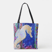 Tote Bag Peinture sur hippocampe (Dos)