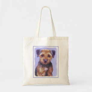 Tote Bag Peinture sur la frontière de Terrier - jolie art o