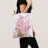 Tote Bag Peinture Tom & Jerry Valentine (De près)