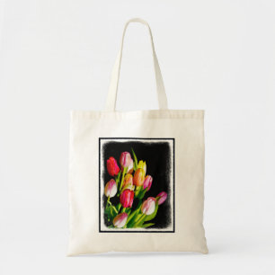 Tote Bag Peinture Tulip - Art Fleur original