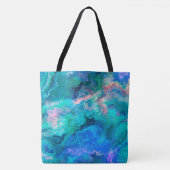 Tote Bag Peinture turquoise en Abalone Shell (Devant)