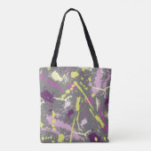 Tote Bag Peinture violette et jaune (Dos)