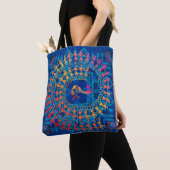 Tote Bag Peinture Warli - main dessinée traditionnelle l'An (De près)