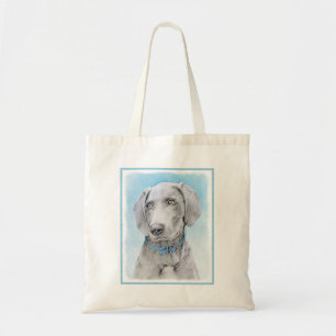 Tote Bag Peinture Weimaraner - Joli art original chien