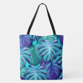 TOTE BAG PEINTURES D'EAU NATURE BLEU ET VERT (Dos)