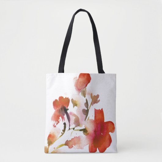 Tote Bag Peintures florales abstraites d'aquarelle (Devant)