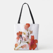 Tote Bag Peintures florales abstraites d'aquarelle (Dos)