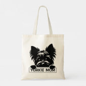 Tote Bag Pékin Yorkie Black Silhouette Yorkie Maman (Dos)