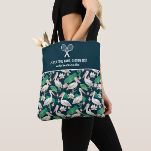 Tote Bag Pélican Tropical Imprimer Raquette de Tennis Pers