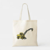 Tote Bag Pelle jaune engin de construction (Dos)