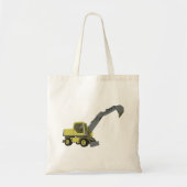 Tote Bag Pelle jaune engin de construction (Devant)