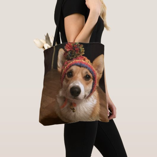 Tote Bag Pembroke de corgi de Gallois utilisant un (De près)